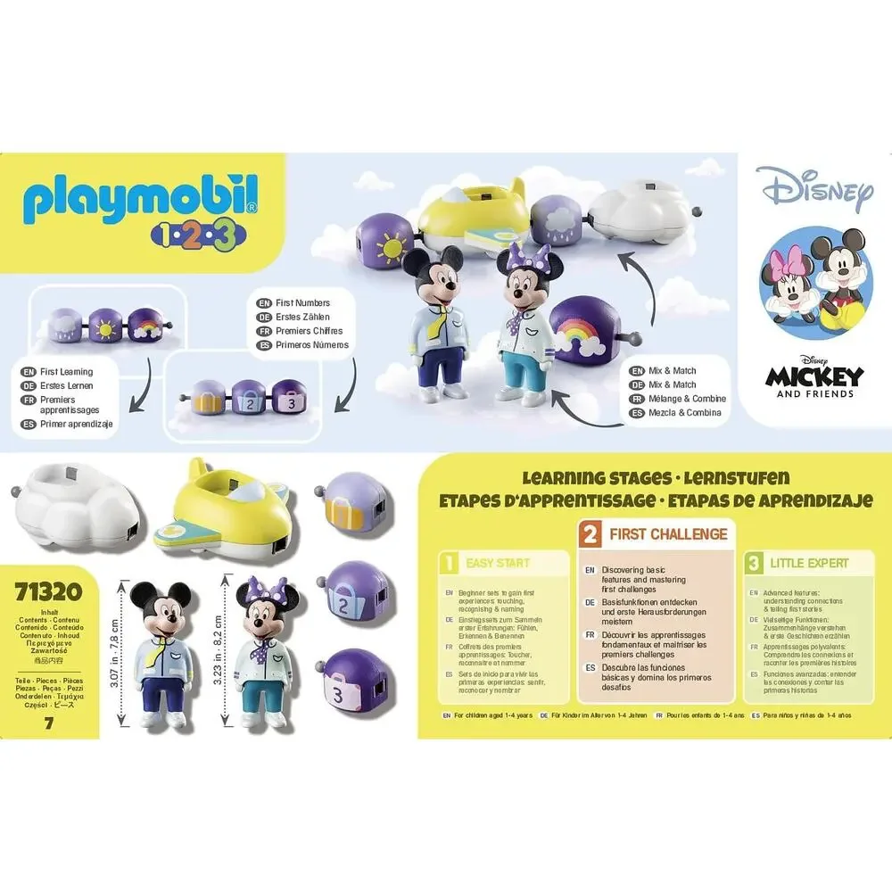 Playmobil 1.2.3 & Disney: Mickey's & Minnie's Cloud Ride New In Box